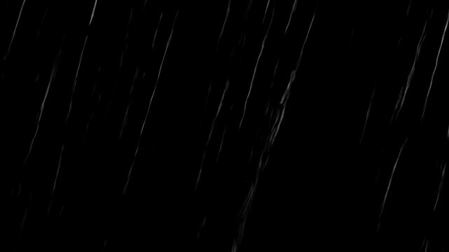 Abstract rain streaks animated overlay, transparent 4K video, alpha channel, ProRes 4444
