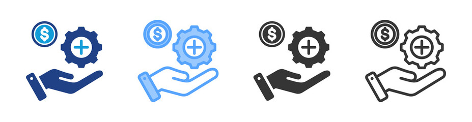 Additional Services icon set multiple style collection