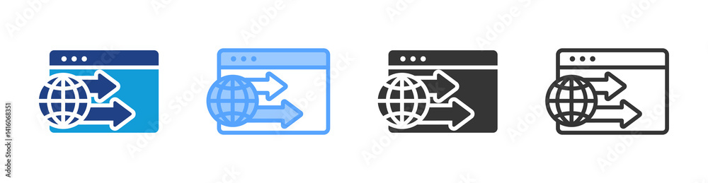 Aufkleber Forwarding icon set multiple style collection