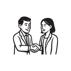 Obraz premium business man and woman