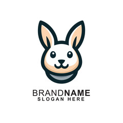 Fototapeta premium bunny head mascot logo vector illustration