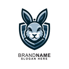 Fototapeta premium bunny head mascot logo vector illustration