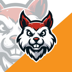 squirrel mascot logo vector illustration