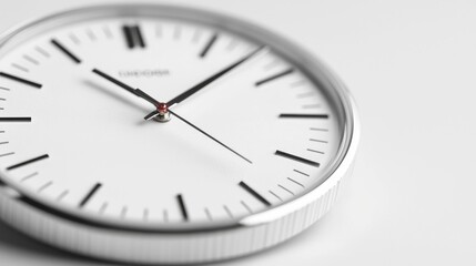 Simple analog clock minimalist design time management concept