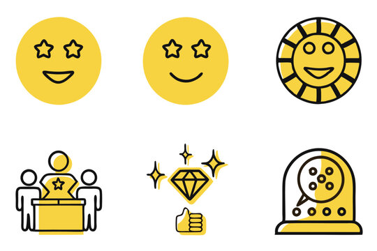 Bustling luxury casino atmosphere cartoon line art with a lively crowd, slot machines, cocktails, and elegant decor