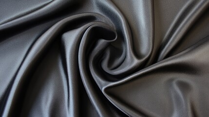 Obraz premium A dramatic black fabric backdrop with intricate folds. creating a sense of depth and elegance. suitable for photography. theater. or artistic presentations