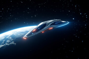 Obraz premium spaceship and space