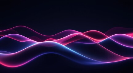Abstract waves in vibrant colors on a dark background