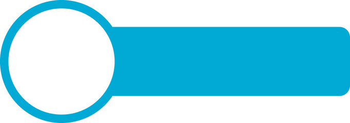 Obraz premium Blue Name Plate Label with Circular Icon Space