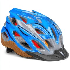Blue Gray Red Bicycle Helmet Safety Gear Sports Equipment