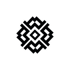 geometric seamless black and white pattern. simple vector graphics.