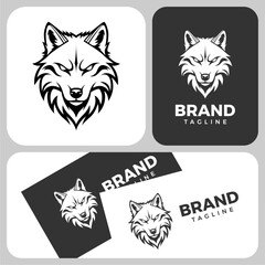 Stylized Wolf Graphic Vector Art Dynamic Feline Silhouette Design