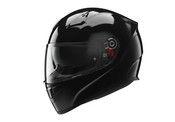 Fototapeta premium Buy black motorcycle helmet full face for rider protection isolated on white background