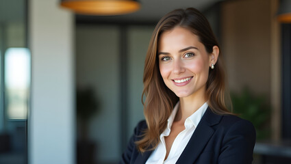 Confident Businesswoman Portrait Indoors