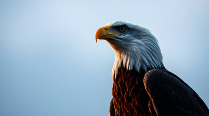 American eagle with flag of the United States of America, patriotism