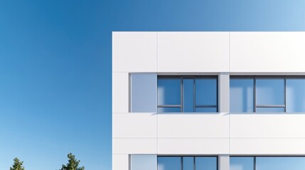 Obraz premium Modern office building exterior with large windows