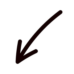 手描きの矢印