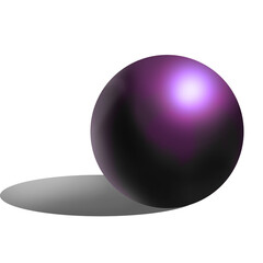 purple ball isolated on white