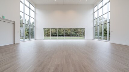 Modern minimalist hallway interior design architecture stock photo