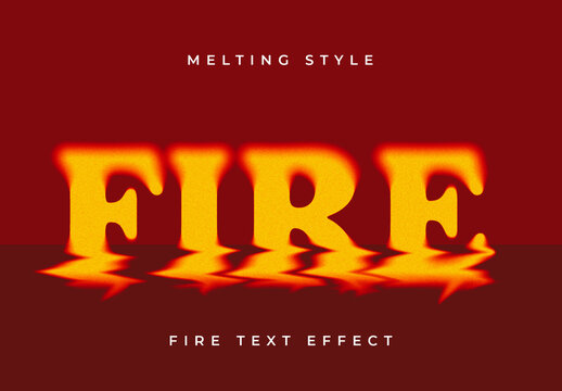 Fire Text Effect with Editable Mockup Layout