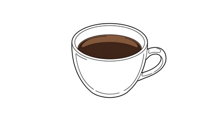 Obraz premium a vector art cup of coffe abstract modern 