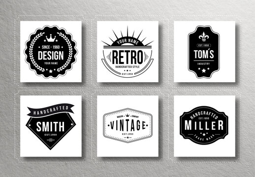 Retro Vector Insignias and Badges