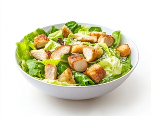 Bowl of Caesar Salad with Grilled Chicken