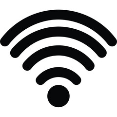 Isolated Wi Fi Symbol on White Background