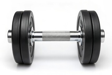 Fototapeta premium Dumbbell weight lifting fitness equipment for strength training gym