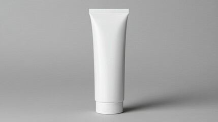 Clean white cylindrical product packaging studio shot