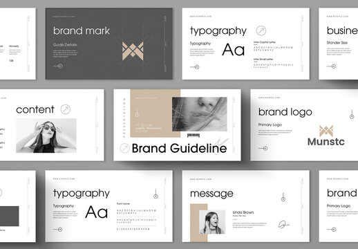 Brand Guideline Presentation Template Minimal and Professional Layout