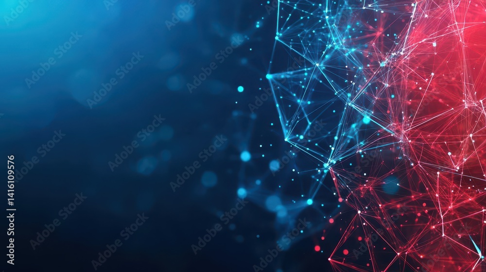 Poster Abstract plexus geometrical shapesConnection and web conceptdigital