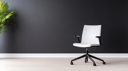 Modern office chair in minimalist room