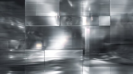 Silberne Metalloberfläche mit Reflexionen