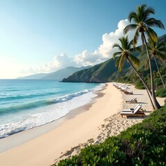 Beach and coastal area for perfect relaxation