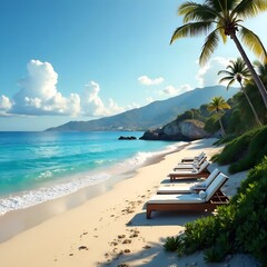 Beach and coastal area for perfect relaxation