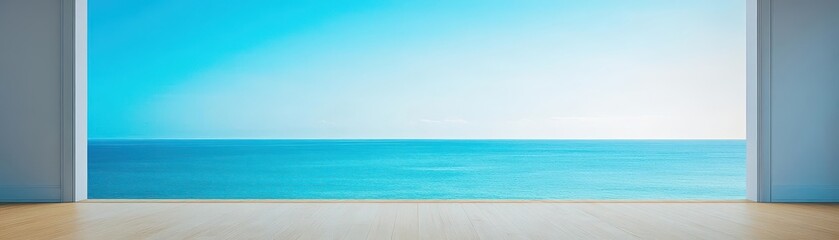 Fototapeta premium Beautiful and clean virtual interior background or backdrop for yoga