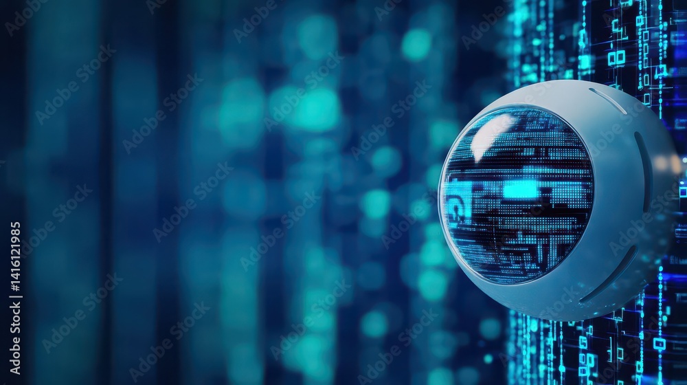 Poster big data security isolated cartoon vector illustrations