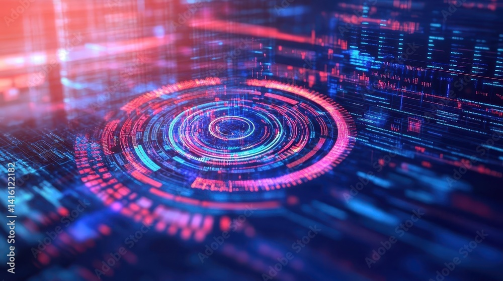 Leinwandbilder Big data visualization, spiral sign A dynamic array of information Data sorting process Big data stream futuristic infographics File structuring, machine learning