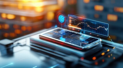 Innovative technology integration urban environment digital interface nighttime cityscape futuristic perspective