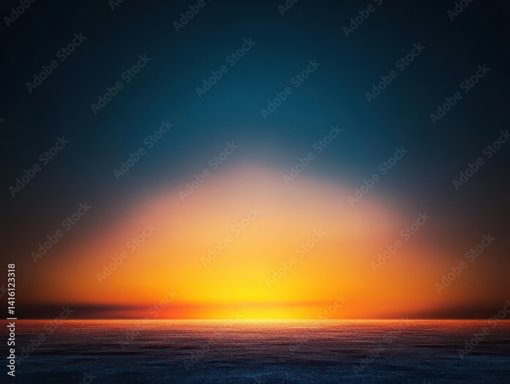 Aufkleber black background with diffused orange light from above