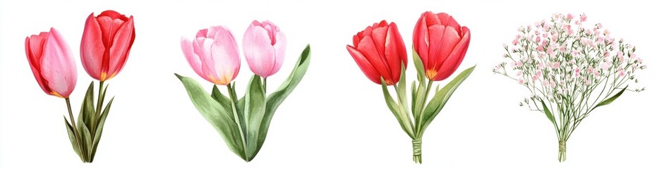 Fototapeta premium Spring Flowers in Pastel Colors