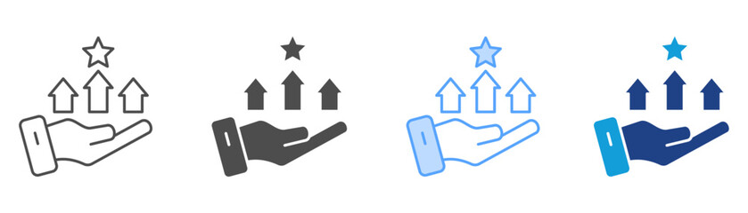 Advantage Icon Set Multiple Style Collection