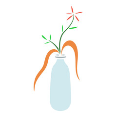 fresh flower and plant floral in a vase