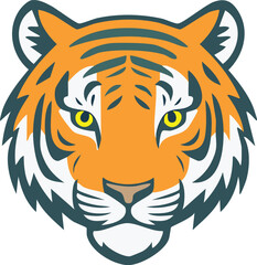 Fototapeta premium tiger head vector minimalist vector art logo illustration of Tiger