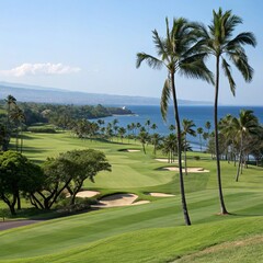 Golf course at Kona Country Club in Kailua Kona, Hawaii
