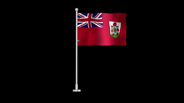 Flag of Bermuda waving