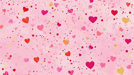 Pink background with hearts