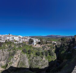 Naklejka premium Ronda cityscape overlooking El Tajo gorge in Andalusia, Spain