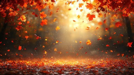 Autumn Leaves Falling